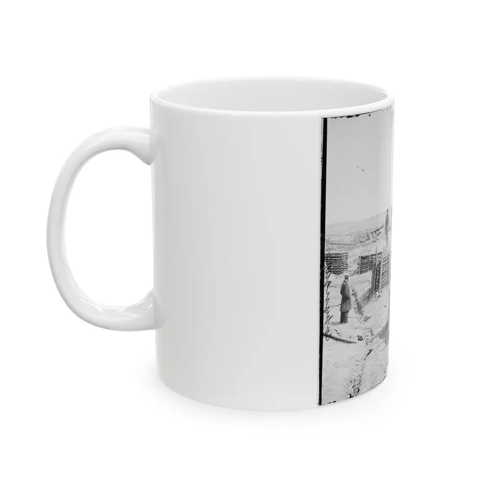 Petersburg, Va. Breastworks Of The Confederate Fort Mahone ( Fort Damnation ) (U.S. Civil War) White Coffee Mug-Go Mug Yourself