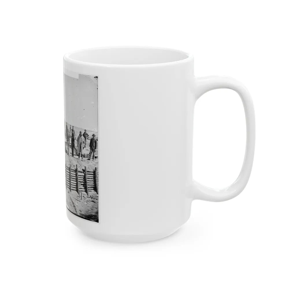 Petersburg, Va. Breastworks Of The Confederate Fort Mahone ( Fort Damnation ) (U.S. Civil War) White Coffee Mug-Go Mug Yourself