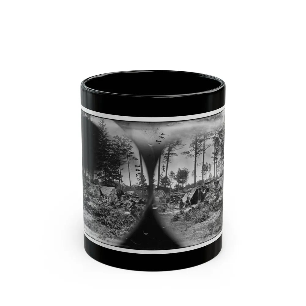 Petersburg, Va. Captured Confederate Encampment (U.S. Civil War) Black Coffee Mug-11oz-Go Mug Yourself