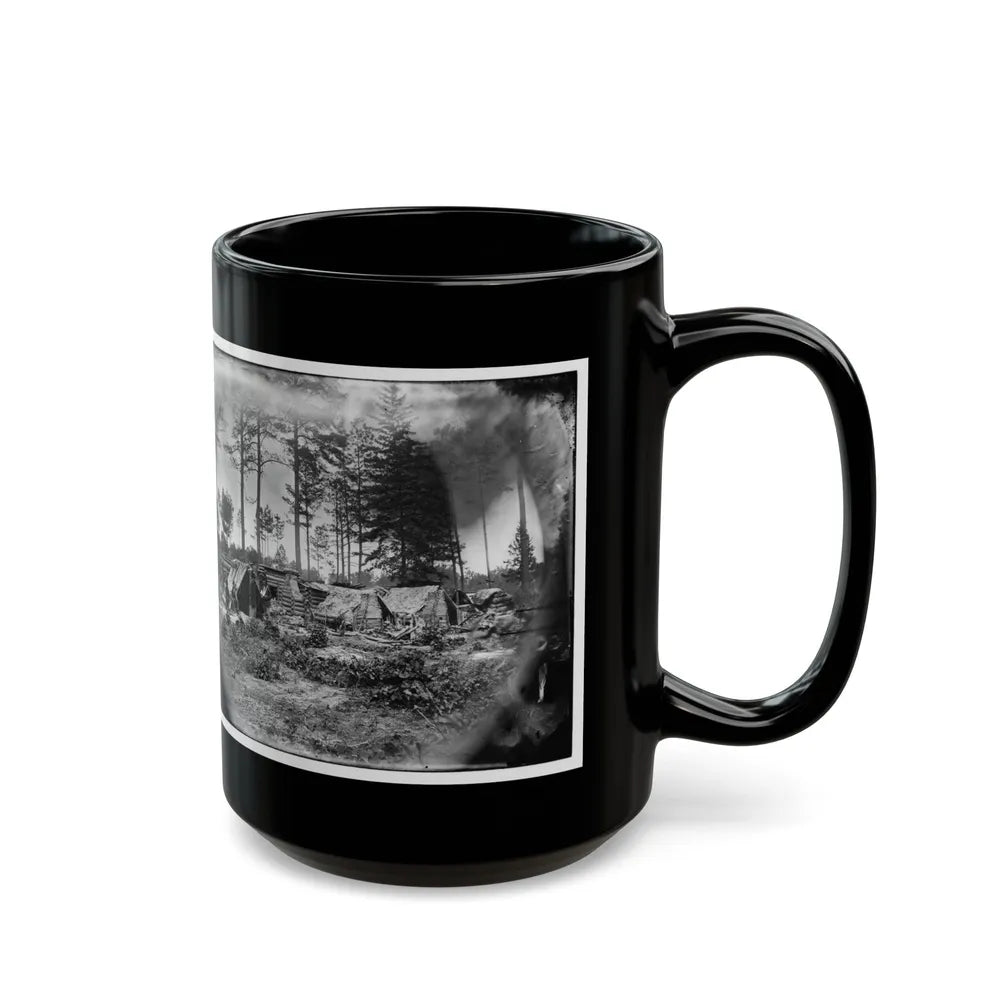 Petersburg, Va. Captured Confederate Encampment (U.S. Civil War) Black Coffee Mug-Go Mug Yourself