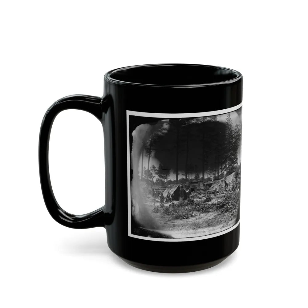 Petersburg, Va. Captured Confederate Encampment (U.S. Civil War) Black Coffee Mug-Go Mug Yourself