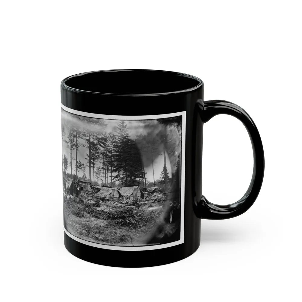 Petersburg, Va. Captured Confederate Encampment (U.S. Civil War) Black Coffee Mug-Go Mug Yourself