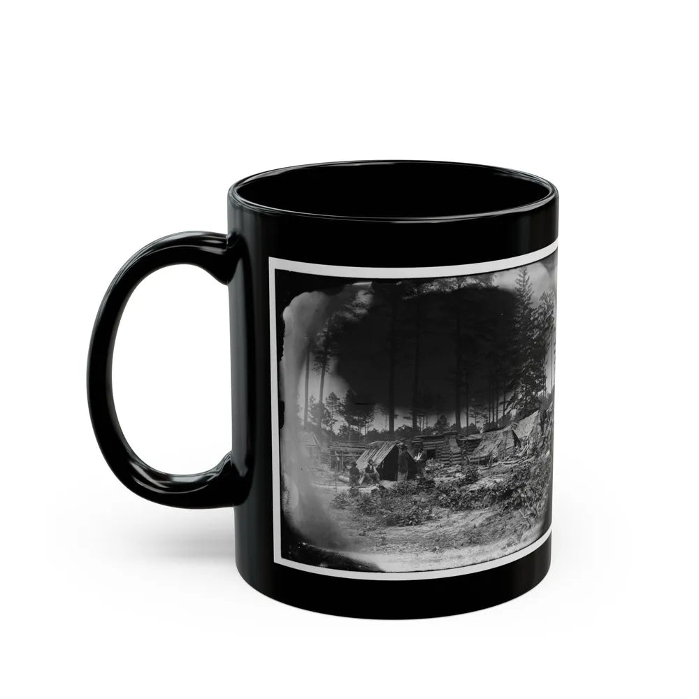 Petersburg, Va. Captured Confederate Encampment (U.S. Civil War) Black Coffee Mug-Go Mug Yourself