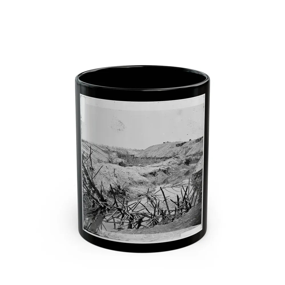 Petersburg, Va. Chevaux-De-Frise In Front Of Fort Sedgwick (U.S. Civil War) Black Coffee Mug-11oz-Go Mug Yourself