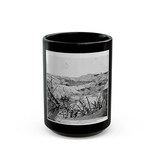 Petersburg, Va. Chevaux-De-Frise In Front Of Fort Sedgwick (U.S. Civil War) Black Coffee Mug-15oz-Go Mug Yourself