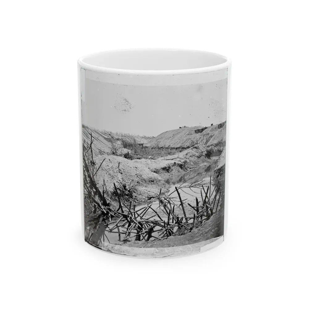 Petersburg, Va. Chevaux-De-Frise In Front Of Fort Sedgwick (U.S. Civil War) White Coffee Mug-11oz-Go Mug Yourself