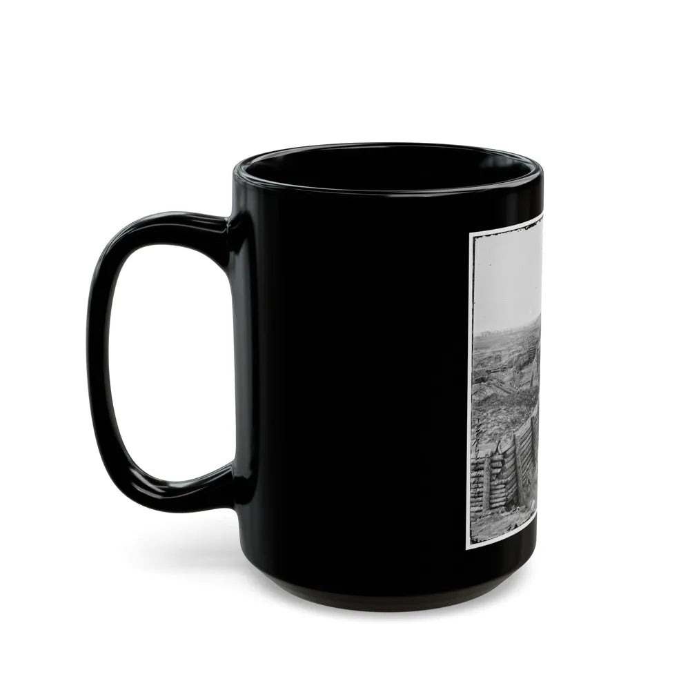 Petersburg, Va. Confederate Fortifications With Chevaux-De-Frise Beyond (U.S. Civil War) Black Coffee Mug-Go Mug Yourself