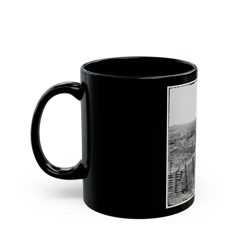 Petersburg, Va. Confederate Fortifications With Chevaux-De-Frise Beyond (U.S. Civil War) Black Coffee Mug-Go Mug Yourself