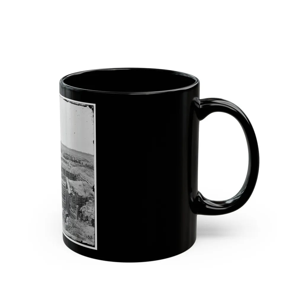 Petersburg, Va. Confederate Fortifications With Chevaux-De-Frise Beyond (U.S. Civil War) Black Coffee Mug-Go Mug Yourself