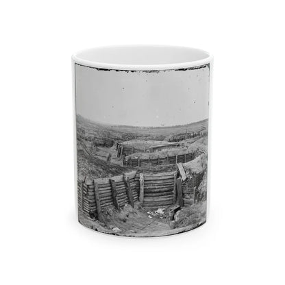 Petersburg, Va. Confederate Fortifications With Chevaux-De-Frise Beyond (U.S. Civil War) White Coffee Mug-11oz-Go Mug Yourself