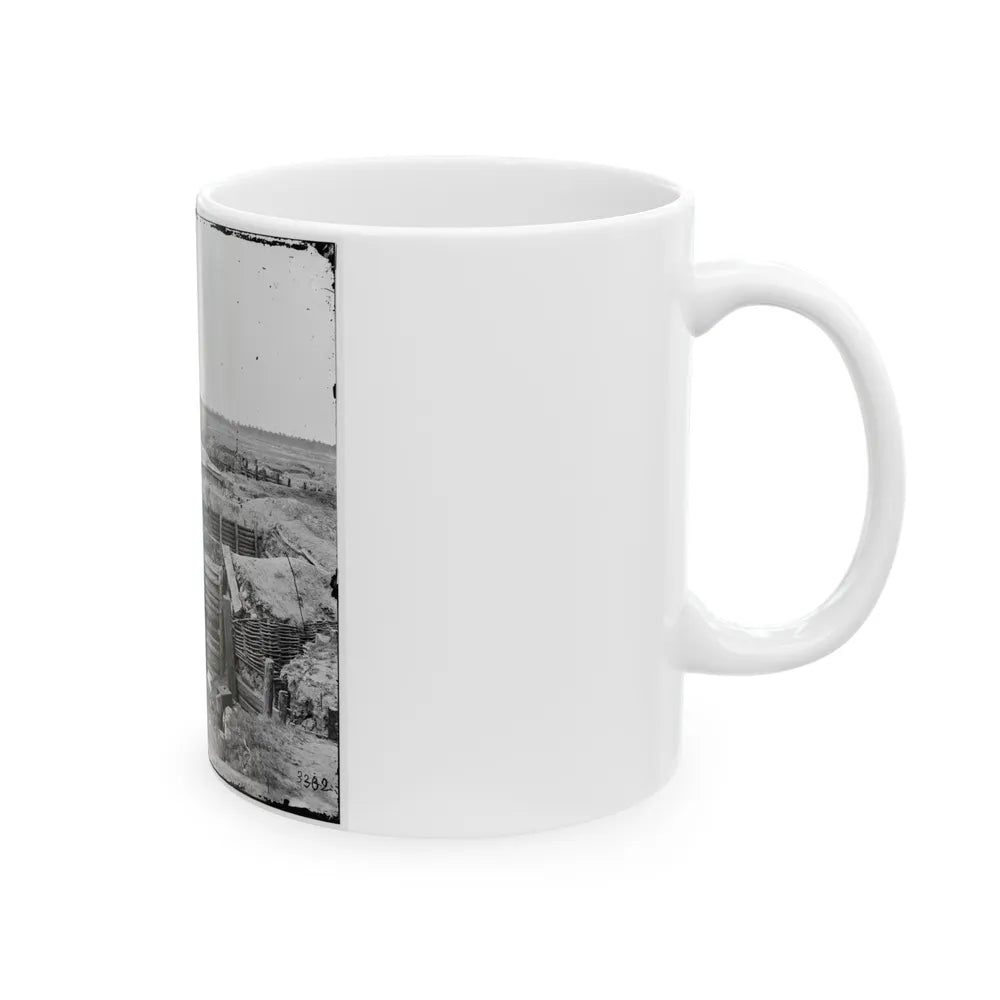 Petersburg, Va. Confederate Fortifications With Chevaux-De-Frise Beyond (U.S. Civil War) White Coffee Mug-Go Mug Yourself