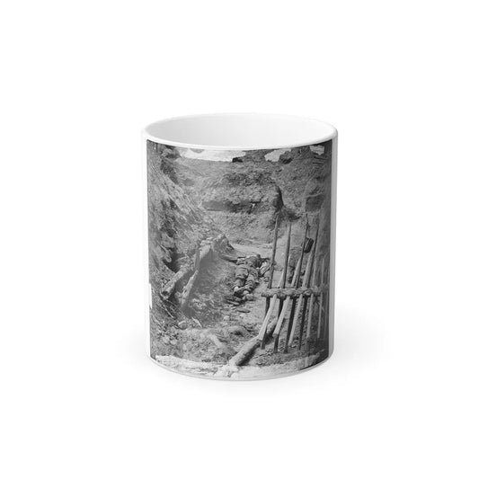 Petersburg, Va. Dead Confederate Soldier, in Trench Beyond a Section of Chevaux-De-Frise (U.S. Civil War) Color Changing Coffee Mug 11oz-11oz-Go Mug Yourself