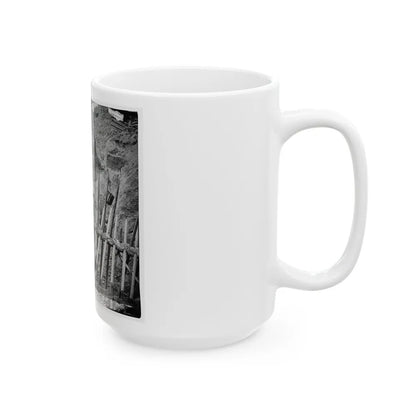 Petersburg, Va. Dead Confederate Soldier, In Trench Beyond A Section Of Chevaux-De-Frise (U.S. Civil War) White Coffee Mug-Go Mug Yourself