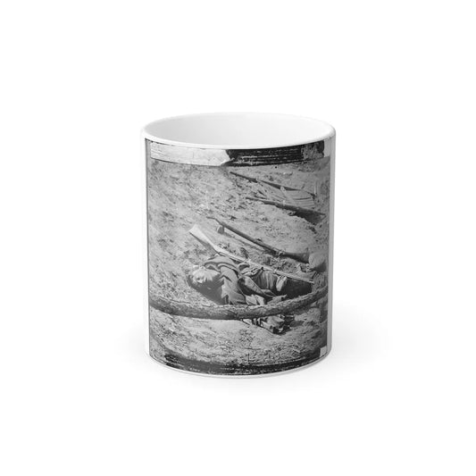 Petersburg, Va. Dead Confederate Soldier With Gun (U.S. Civil War) Color Changing Coffee Mug 11oz-11oz-Go Mug Yourself