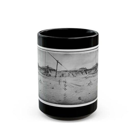 Petersburg, Va. Earthworks In Front Of The Town (U.S. Civil War) Black Coffee Mug-15oz-Go Mug Yourself