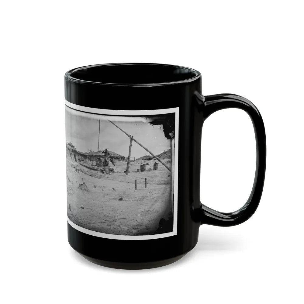 Petersburg, Va. Earthworks In Front Of The Town (U.S. Civil War) Black Coffee Mug-Go Mug Yourself