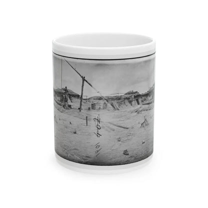 Petersburg, Va. Earthworks In Front Of The Town (U.S. Civil War) White Coffee Mug-11oz-Go Mug Yourself