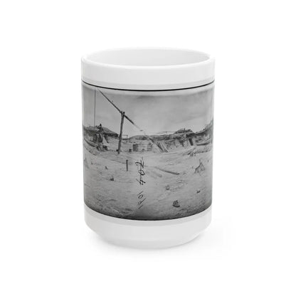 Petersburg, Va. Earthworks In Front Of The Town (U.S. Civil War) White Coffee Mug-15oz-Go Mug Yourself