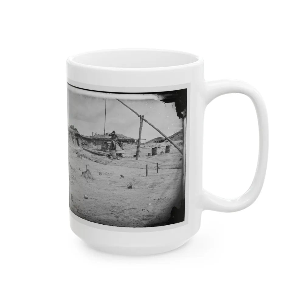 Petersburg, Va. Earthworks In Front Of The Town (U.S. Civil War) White Coffee Mug-Go Mug Yourself