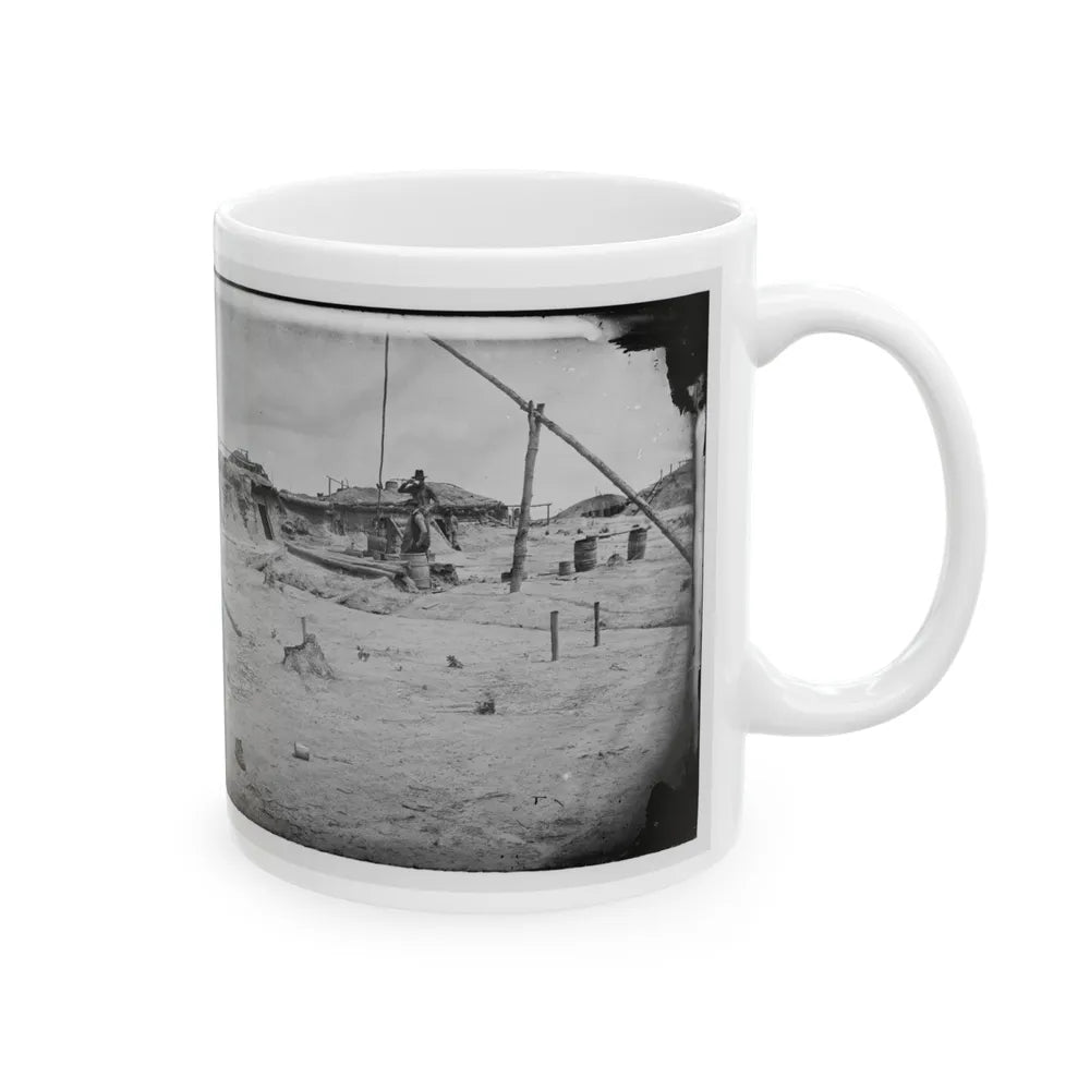 Petersburg, Va. Earthworks In Front Of The Town (U.S. Civil War) White Coffee Mug-Go Mug Yourself