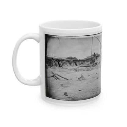 Petersburg, Va. Earthworks In Front Of The Town (U.S. Civil War) White Coffee Mug-Go Mug Yourself