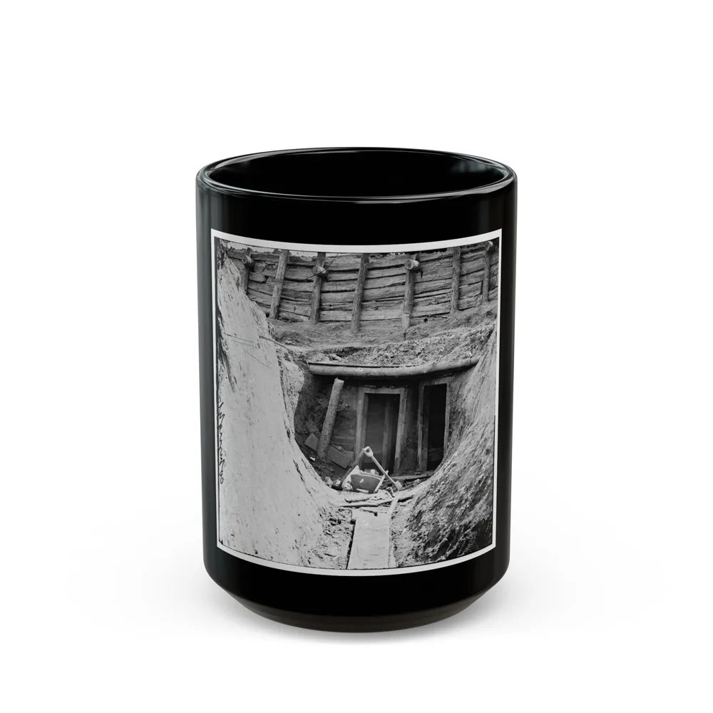 Petersburg, Va. Entrance To Mine In Fort Mahone, Intended To Undermine Fort Sedgwick (U.S. Civil War) Black Coffee Mug-15oz-Go Mug Yourself