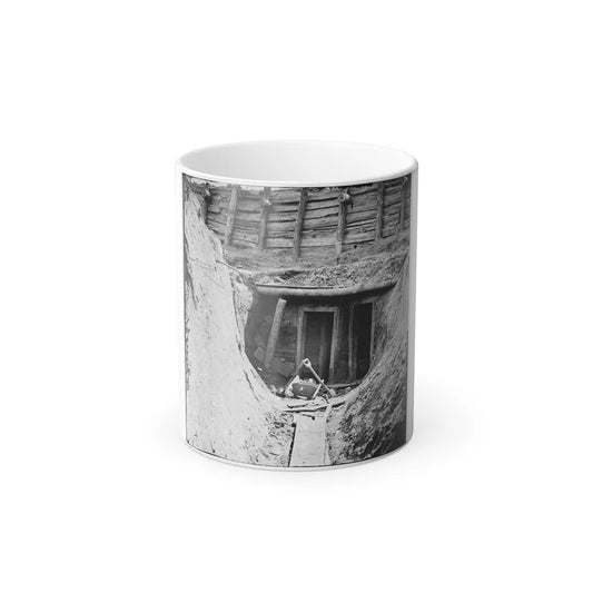 Petersburg, Va. Entrance to Mine in Fort Mahone, Intended to Undermine Fort Sedgwick (U.S. Civil War) Color Changing Coffee Mug 11oz-11oz-Go Mug Yourself