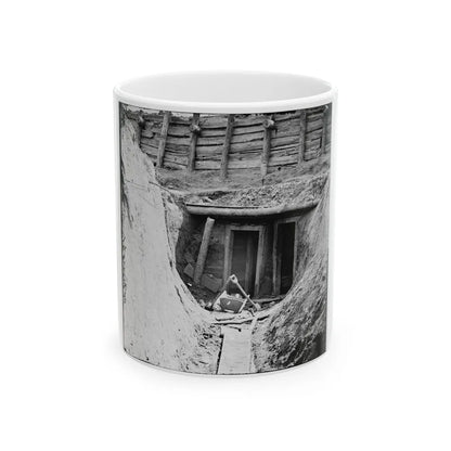 Petersburg, Va. Entrance To Mine In Fort Mahone, Intended To Undermine Fort Sedgwick (U.S. Civil War) White Coffee Mug-11oz-Go Mug Yourself