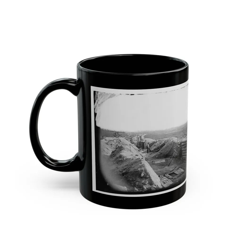 Petersburg, Va. Federal Line Near Fort Morton (U.S. Civil War) Black Coffee Mug-Go Mug Yourself