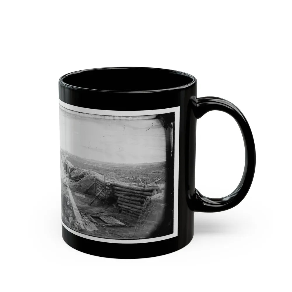 Petersburg, Va. Federal Line Near Fort Morton (U.S. Civil War) Black Coffee Mug-Go Mug Yourself