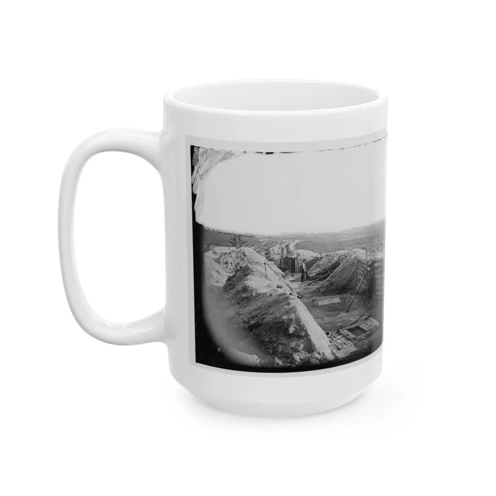 Petersburg, Va. Federal Line Near Fort Morton (U.S. Civil War) White Coffee Mug-Go Mug Yourself