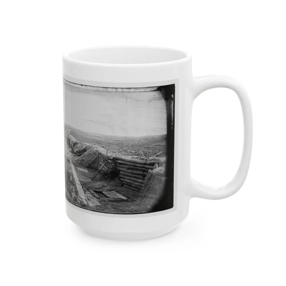 Petersburg, Va. Federal Line Near Fort Morton (U.S. Civil War) White Coffee Mug-Go Mug Yourself