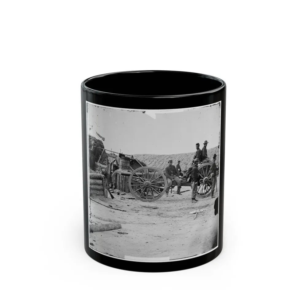 Petersburg, Va. Federal Soldiers Removing Artillery From Confederate Fortifications (U.S. Civil War) Black Coffee Mug-11oz-Go Mug Yourself