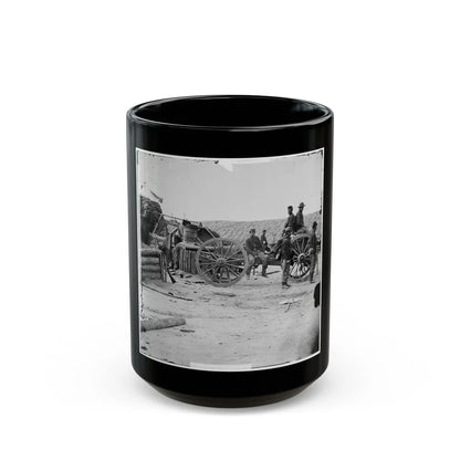 Petersburg, Va. Federal Soldiers Removing Artillery From Confederate Fortifications (U.S. Civil War) Black Coffee Mug-15oz-Go Mug Yourself