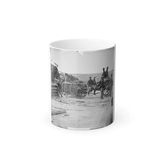 Petersburg, Va. Federal Soldiers Removing Artillery From Confederate Fortifications (U.S. Civil War) Color Changing Coffee Mug 11oz-11oz-Go Mug Yourself