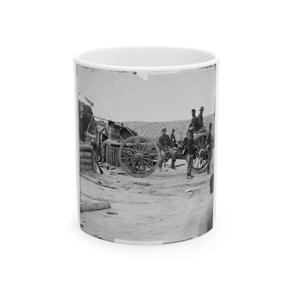 Petersburg, Va. Federal Soldiers Removing Artillery From Confederate Fortifications (U.S. Civil War) White Coffee Mug-11oz-Go Mug Yourself