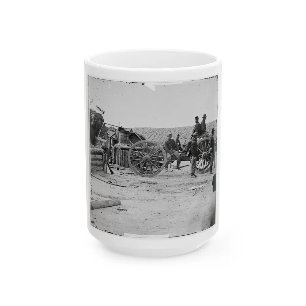 Petersburg, Va. Federal Soldiers Removing Artillery From Confederate Fortifications (U.S. Civil War) White Coffee Mug-15oz-Go Mug Yourself