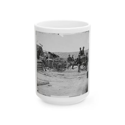 Petersburg, Va. Federal Soldiers Removing Artillery From Confederate Fortifications (U.S. Civil War) White Coffee Mug-15oz-Go Mug Yourself