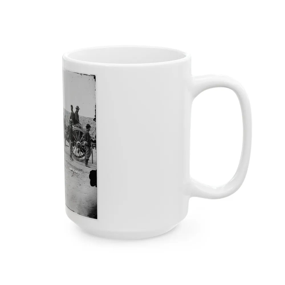 Petersburg, Va. Federal Soldiers Removing Artillery From Confederate Fortifications (U.S. Civil War) White Coffee Mug-Go Mug Yourself