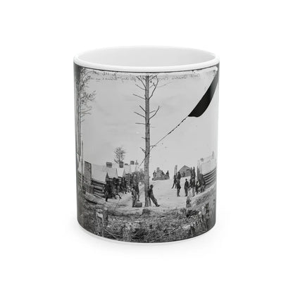 Petersburg, Va. General View Of Camp Of Oneida, N.Y., Independent Cavalry Company At Army Headquarters, With Men At Leisure (U.S. Civil War) White Coffee Mug-11oz-Go Mug Yourself