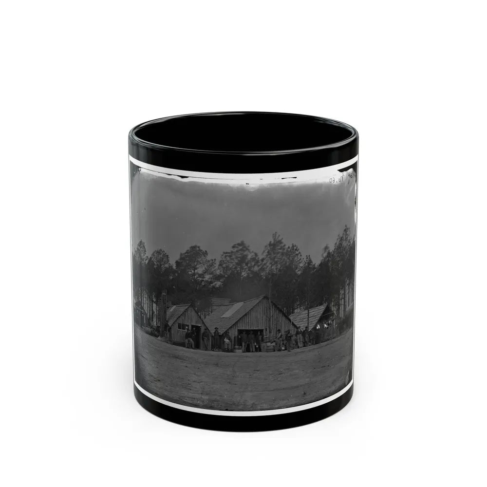 Petersburg, Va. General View Of The Commissary Department, 50th New York Engineers (U.S. Civil War) Black Coffee Mug-11oz-Go Mug Yourself