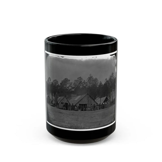 Petersburg, Va. General View Of The Commissary Department, 50th New York Engineers (U.S. Civil War) Black Coffee Mug-15oz-Go Mug Yourself