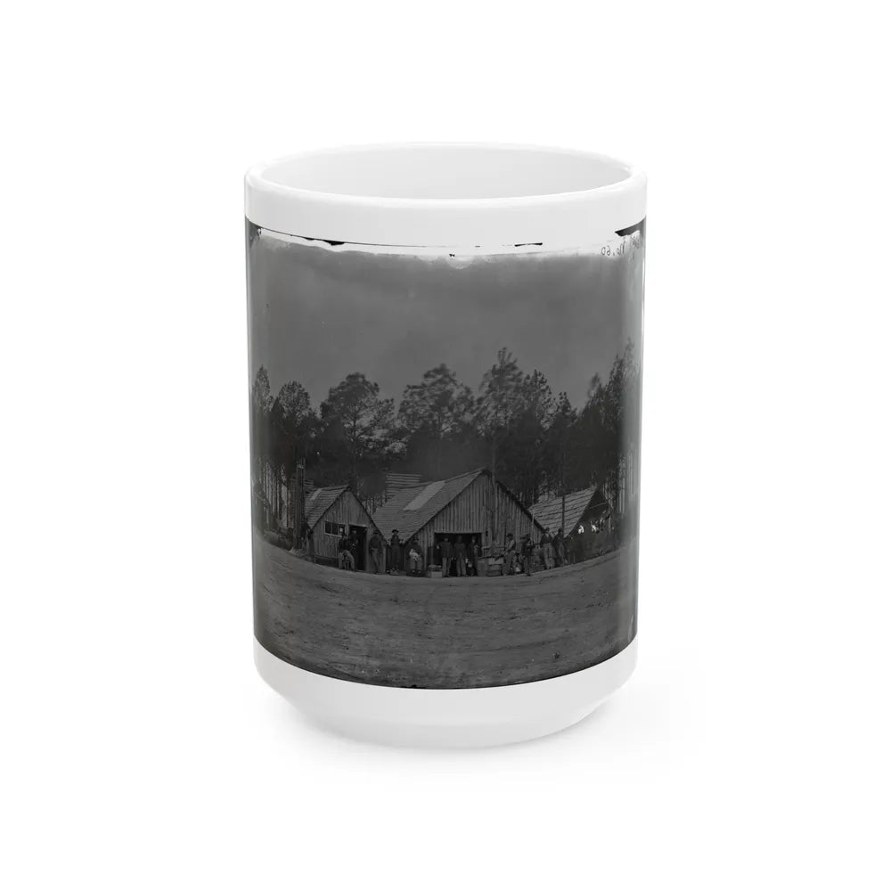 Petersburg, Va. General View Of The Commissary Department, 50th New York Engineers (U.S. Civil War) White Coffee Mug-15oz-Go Mug Yourself