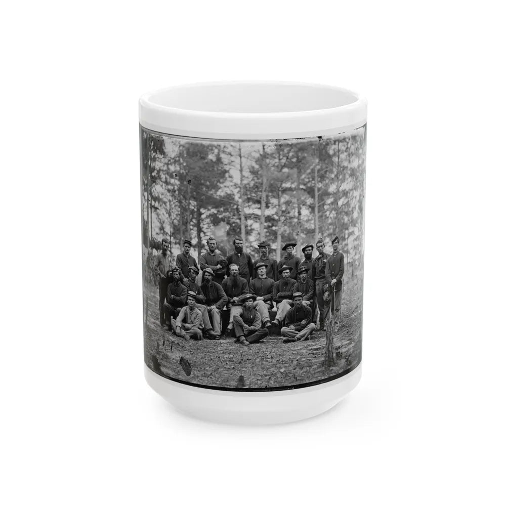 Petersburg, Va. Group Of Company B, U.S. Engineer Battalion (U.S. Civil War) White Coffee Mug-15oz-Go Mug Yourself