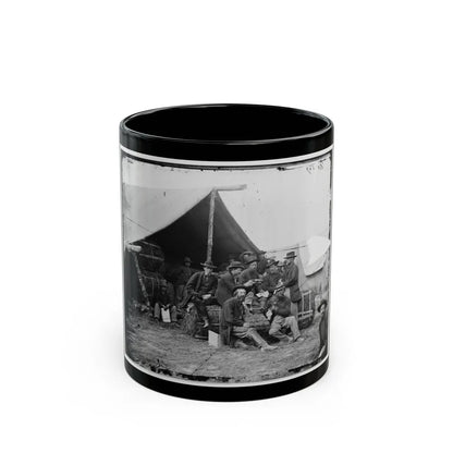 Petersburg, Va. Group Of The Quartermaster Department, 1st Division, 9th Corps, At Leisure (U.S. Civil War) Black Coffee Mug-11oz-Go Mug Yourself