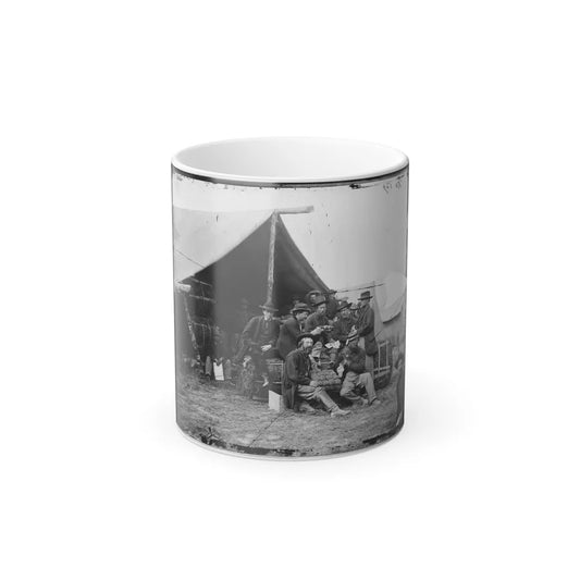 Petersburg, Va. Group of the Quartermaster Department, 1St Division, 9Th Corps, at Leisure (U.S. Civil War) Color Changing Coffee Mug 11oz-11oz-Go Mug Yourself