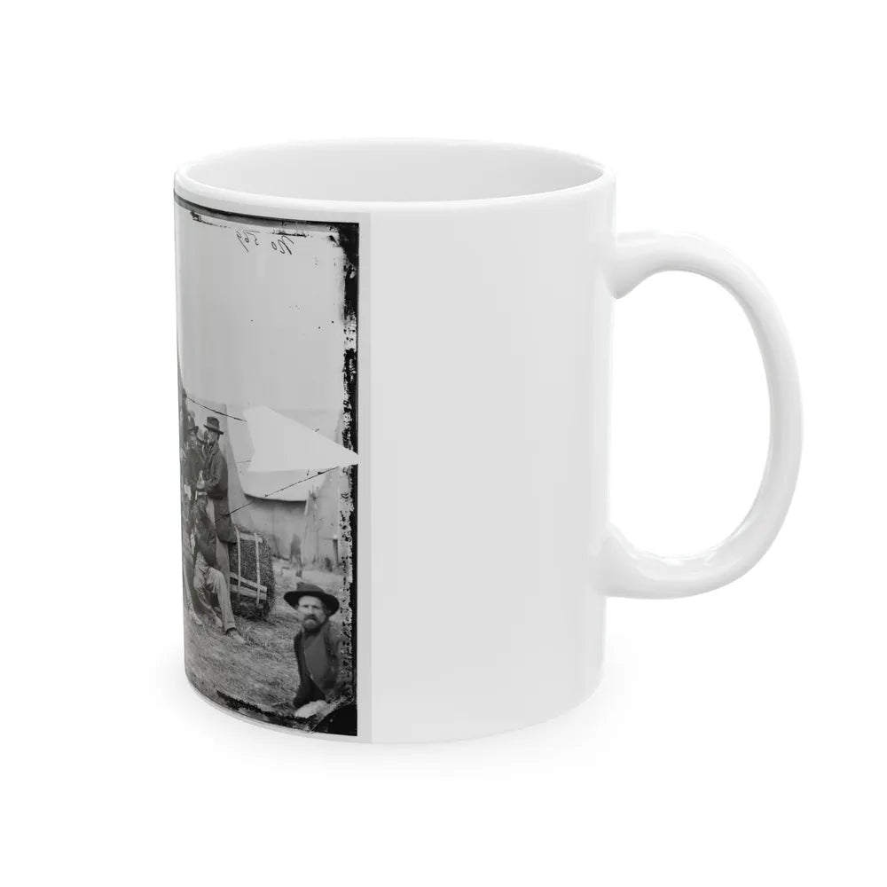 Petersburg, Va. Group Of The Quartermaster Department, 1st Division, 9th Corps, At Leisure (U.S. Civil War) White Coffee Mug-Go Mug Yourself