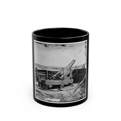 Petersburg, Va. Heavy Gun Mounted On Inner Line Of Confederate Fortifications (U.S. Civil War) Black Coffee Mug-11oz-Go Mug Yourself