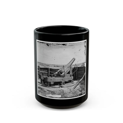 Petersburg, Va. Heavy Gun Mounted On Inner Line Of Confederate Fortifications (U.S. Civil War) Black Coffee Mug-15oz-Go Mug Yourself