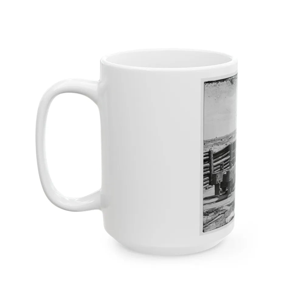 Petersburg, Va. Heavy Gun Mounted On Inner Line Of Confederate Fortifications (U.S. Civil War) White Coffee Mug-Go Mug Yourself